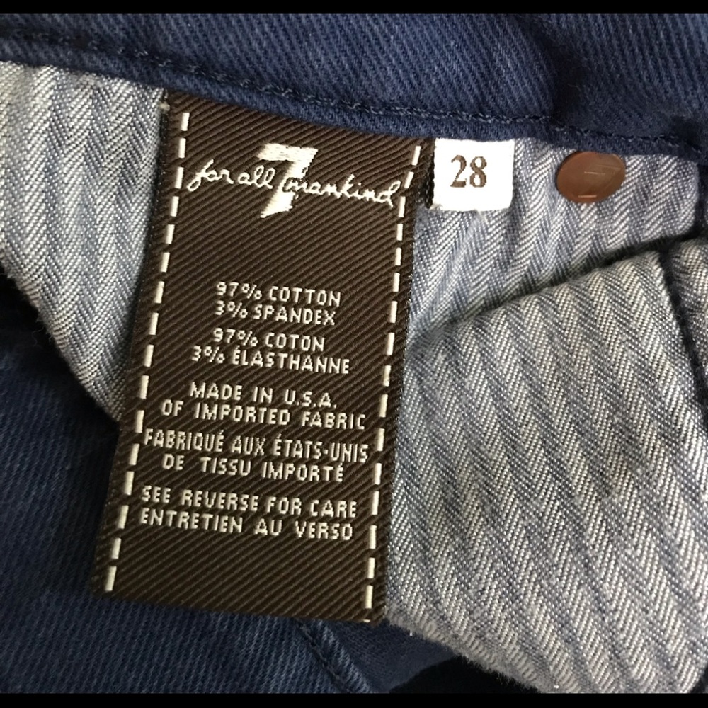 7 For All Mankind Denim Cutt Off - Picture 7 of 16